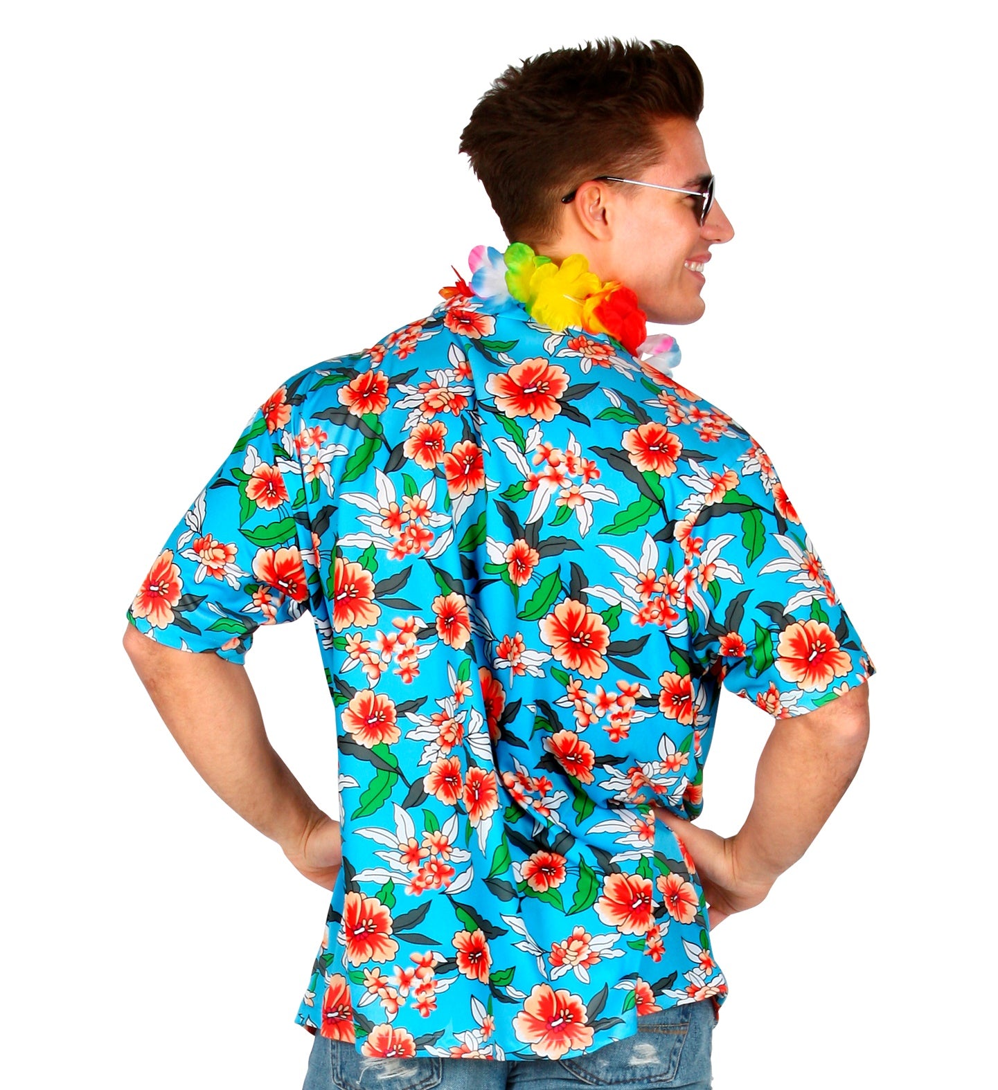 Hawaiian Shirt Blue rear