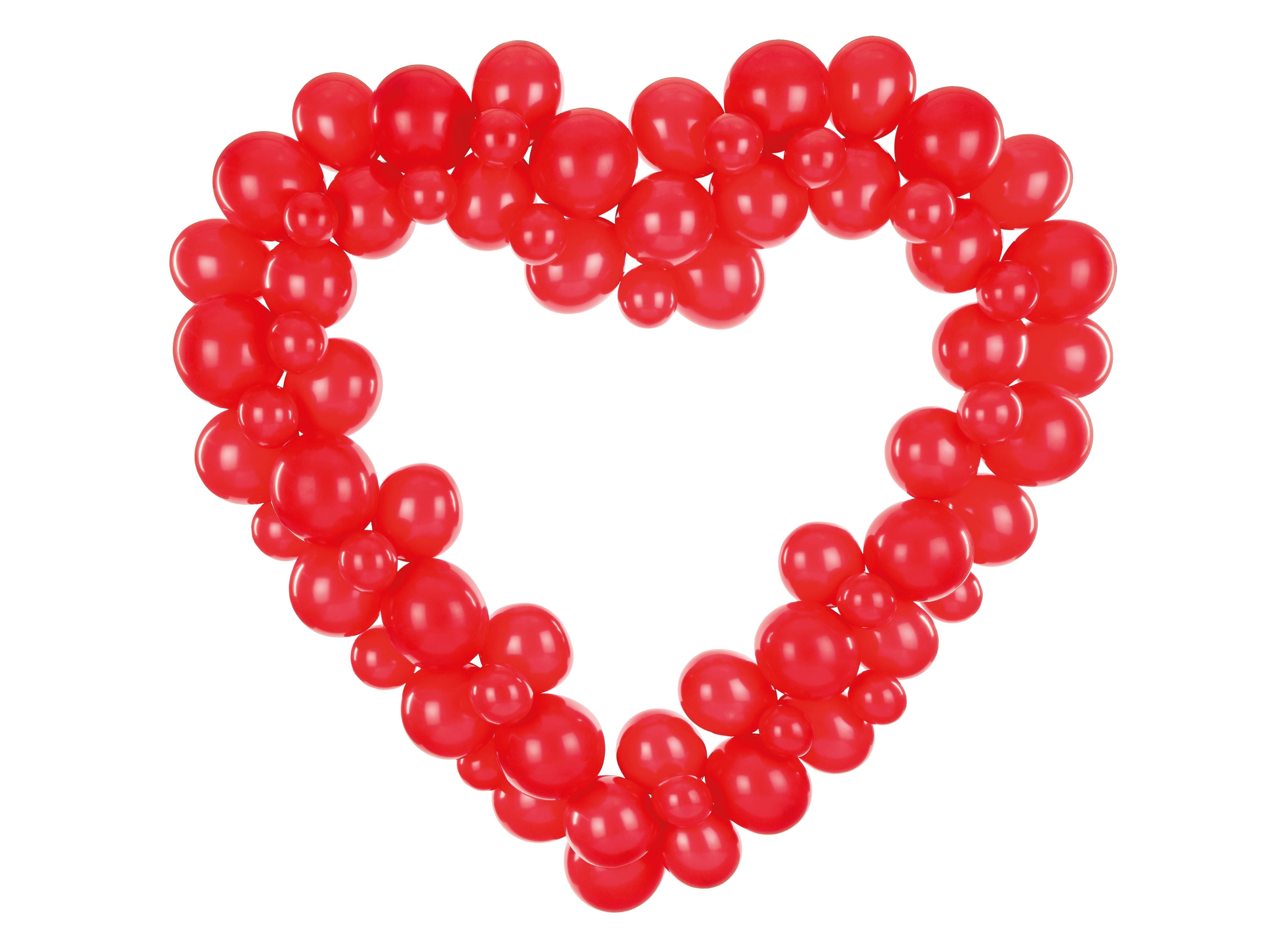 Heart Balloon Garland Red With Frame