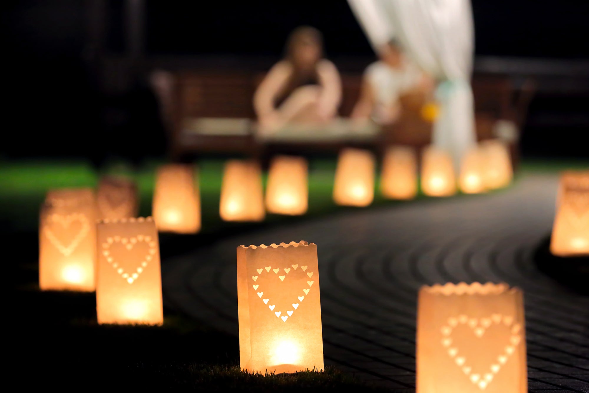 Heart Candle Bag Lanterns 