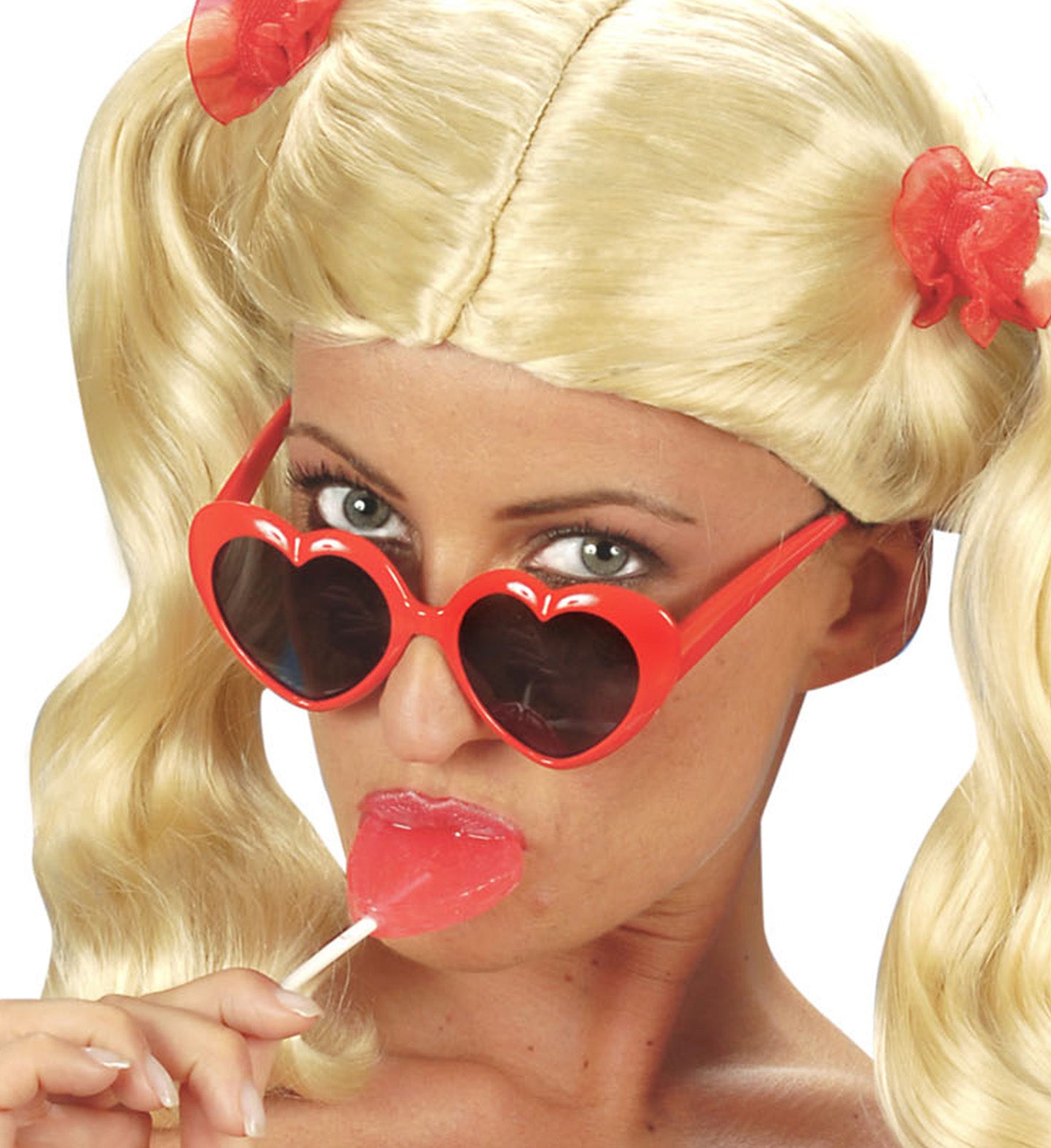 Heart Shaped Sunglasses red