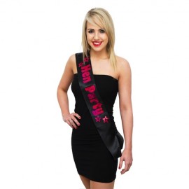 Hen Party Sash - Black/Pink Sashes