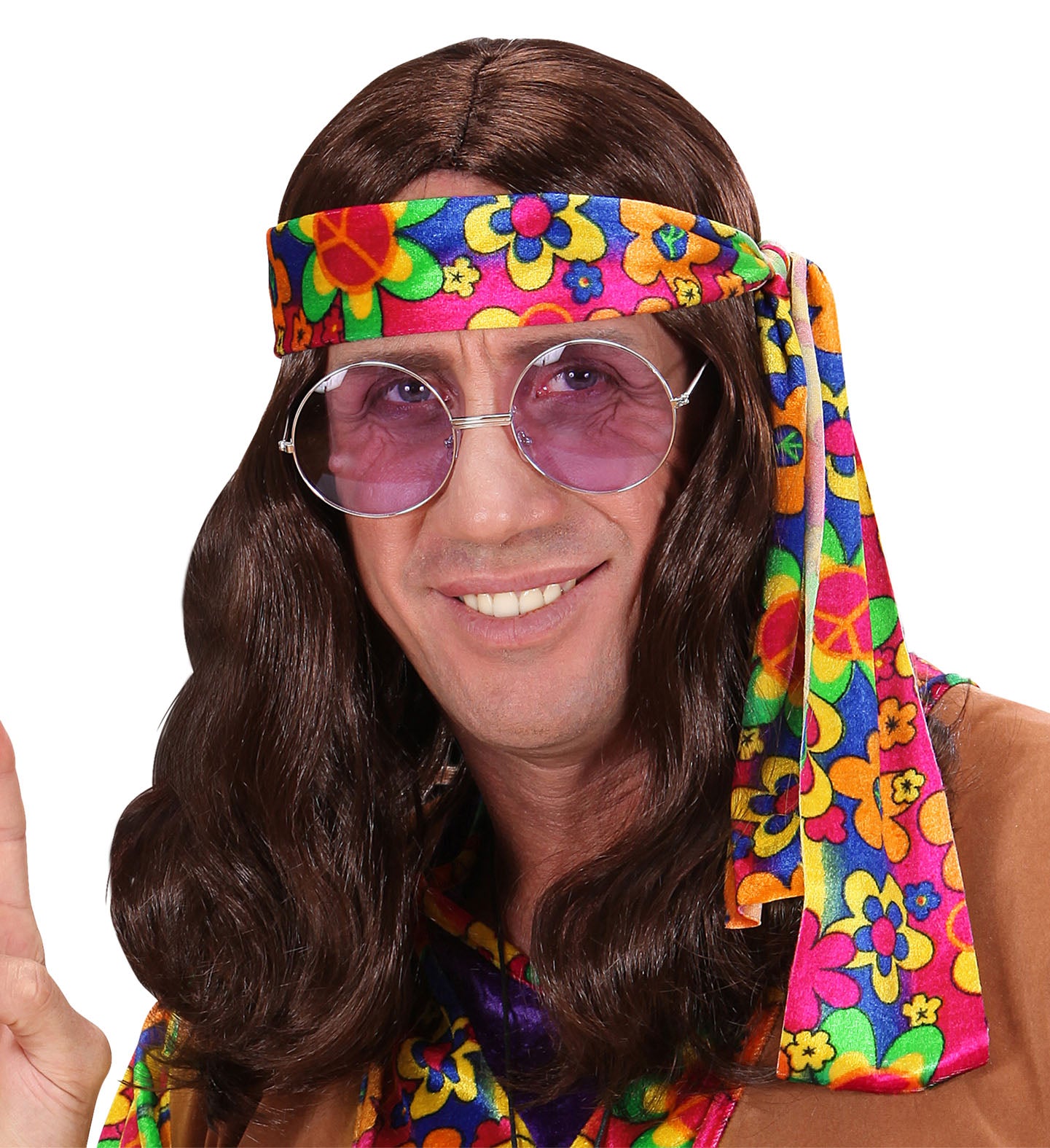 Hippie Dude 60's Wig Brown