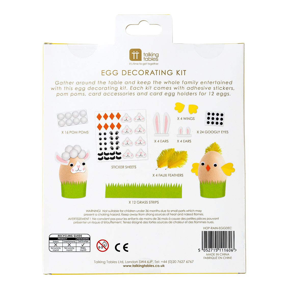 Hop Over the Rainbow Egg Decorating Kit back