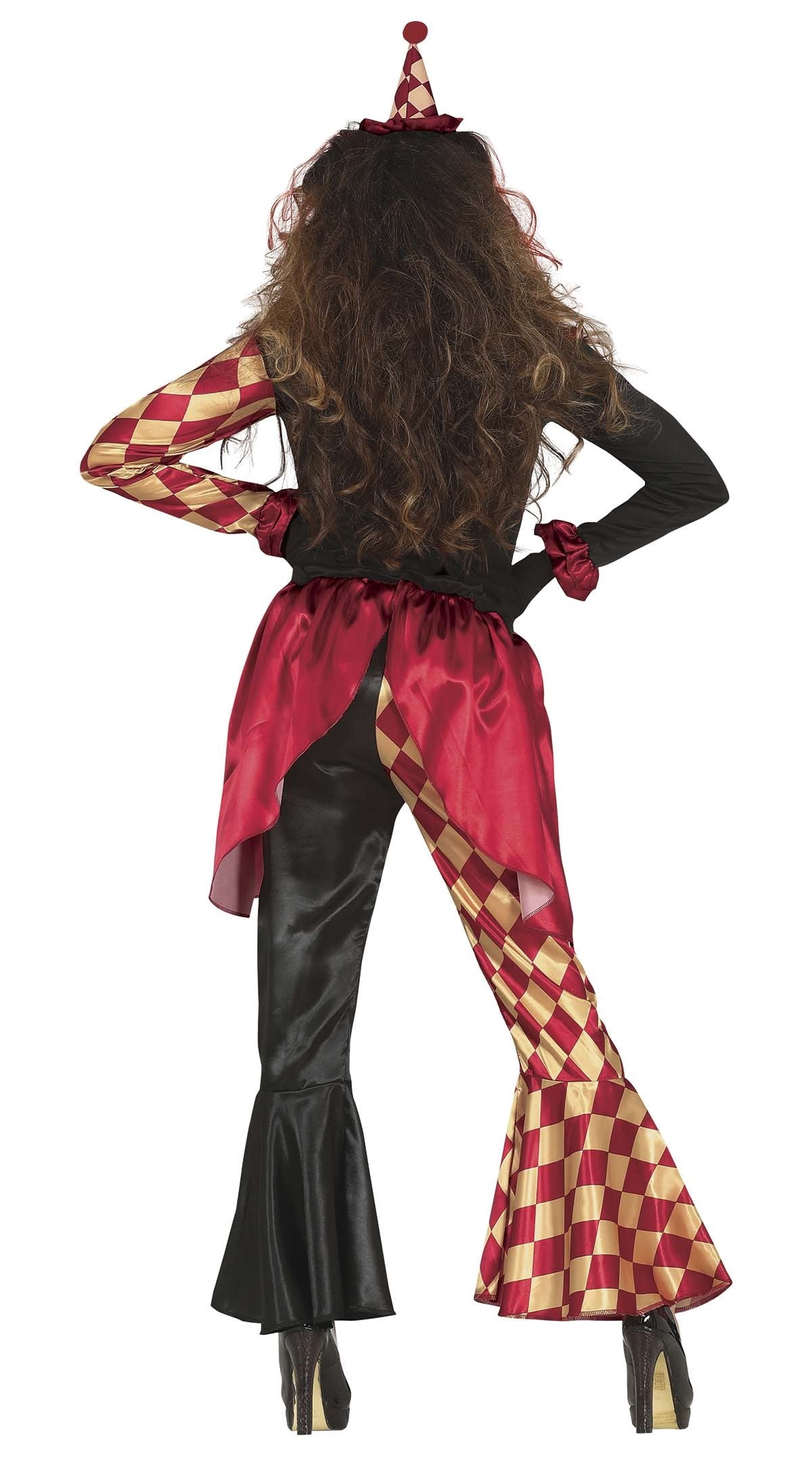 Horror Clown Costume Ladies back
