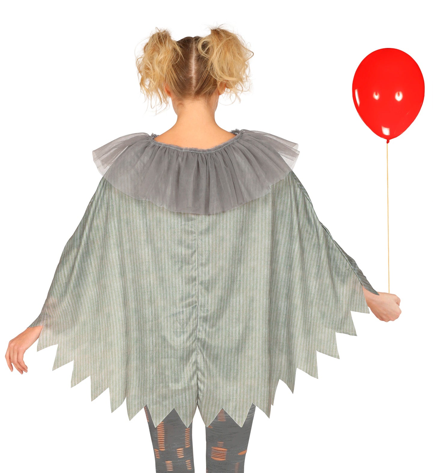 Horror Clown IT Poncho Adult back