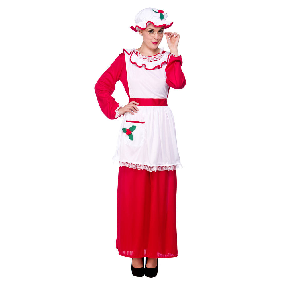 Ladies Mrs Santa Claus Fancy Dress Christmas Costume
