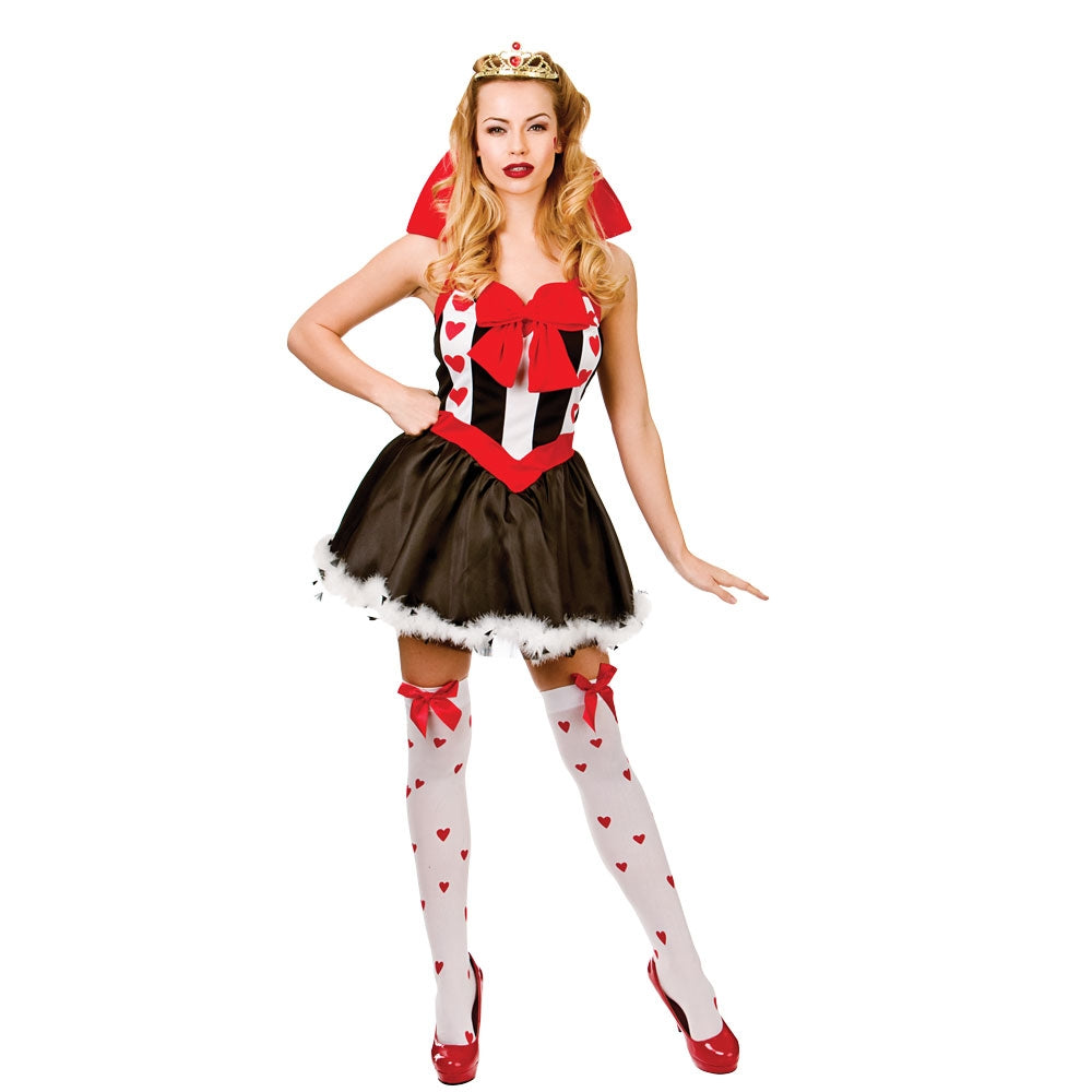 Ladies Queen Of Hearts Fancy Dress Costume 