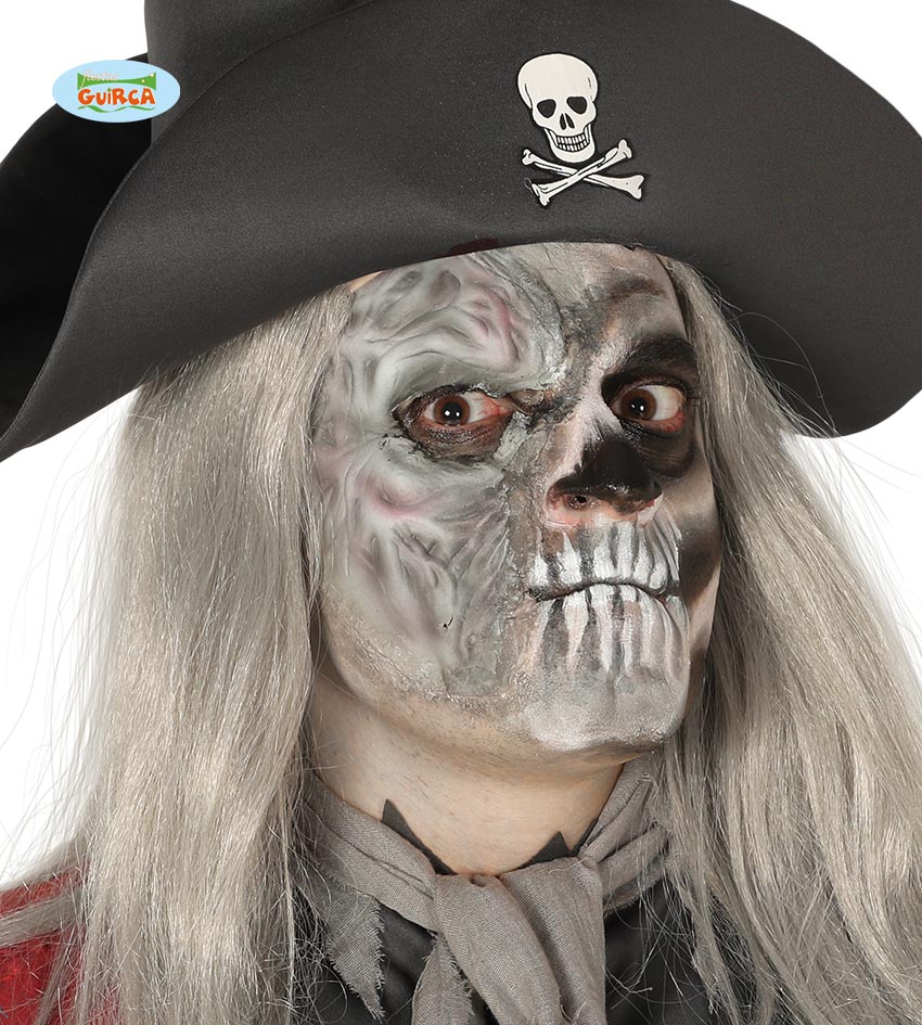 Latex Grey Half Face Zombie Prosthetic