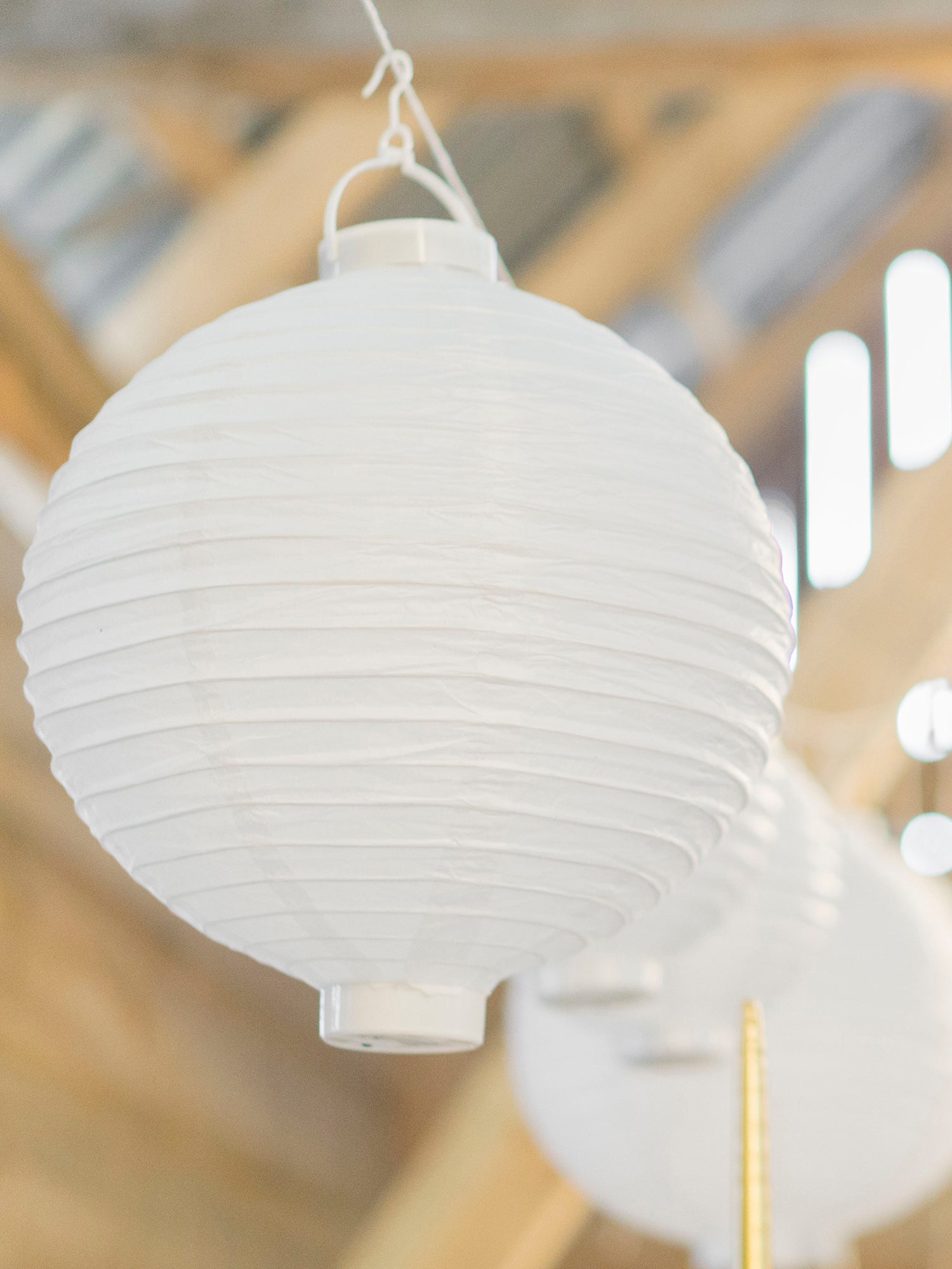 Light-up Garden Lantern White 30cm