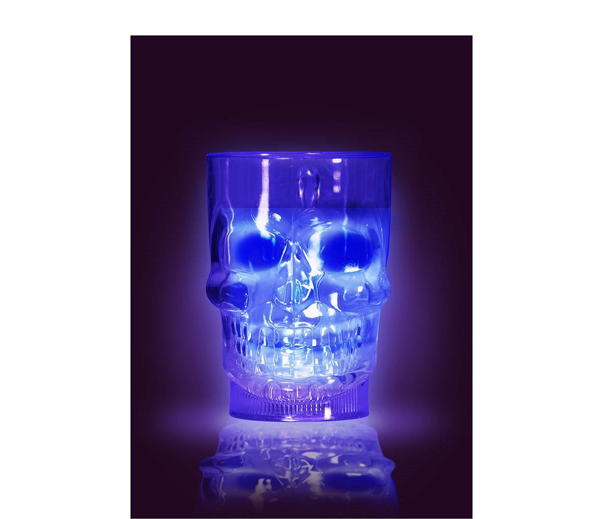 Skull Glass Lightup Halloween Party Decorations Tableware