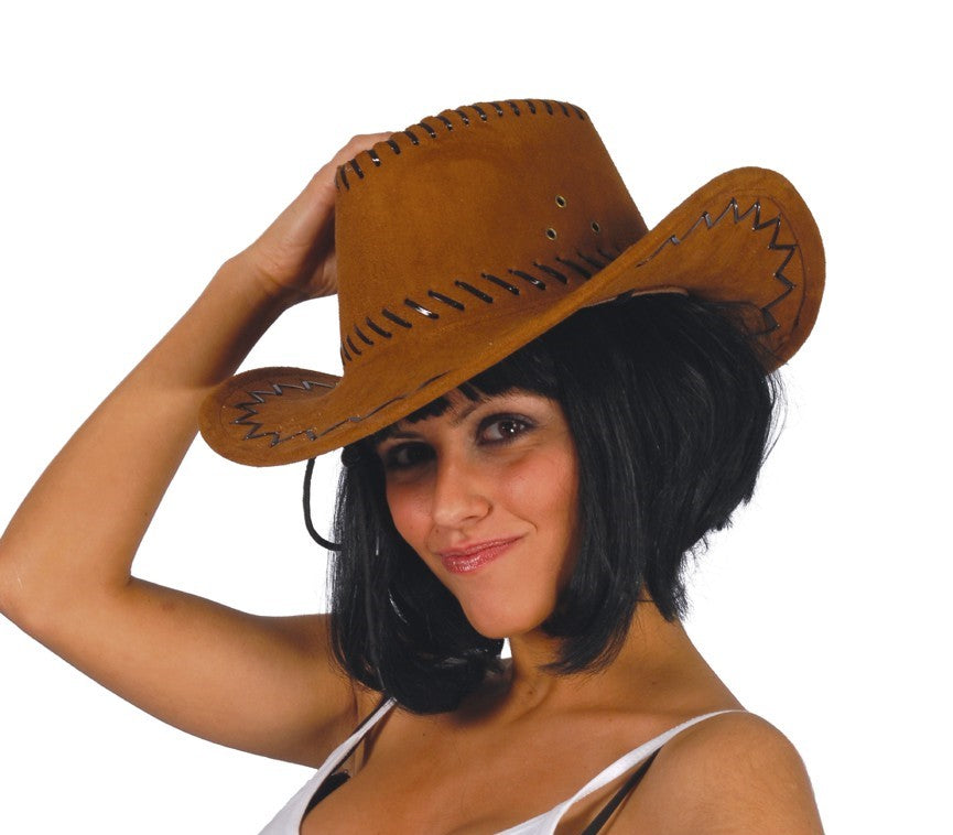 Light Brown Suede Cowboy Hat