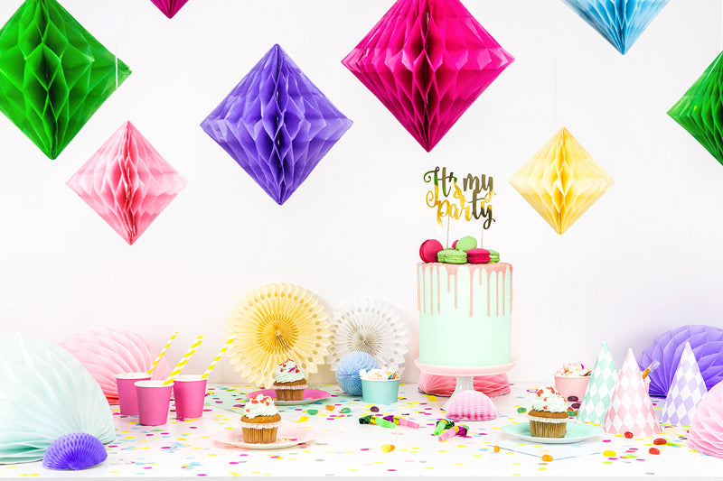 Light Pink Honeycomb Diamond Decorations 30cm