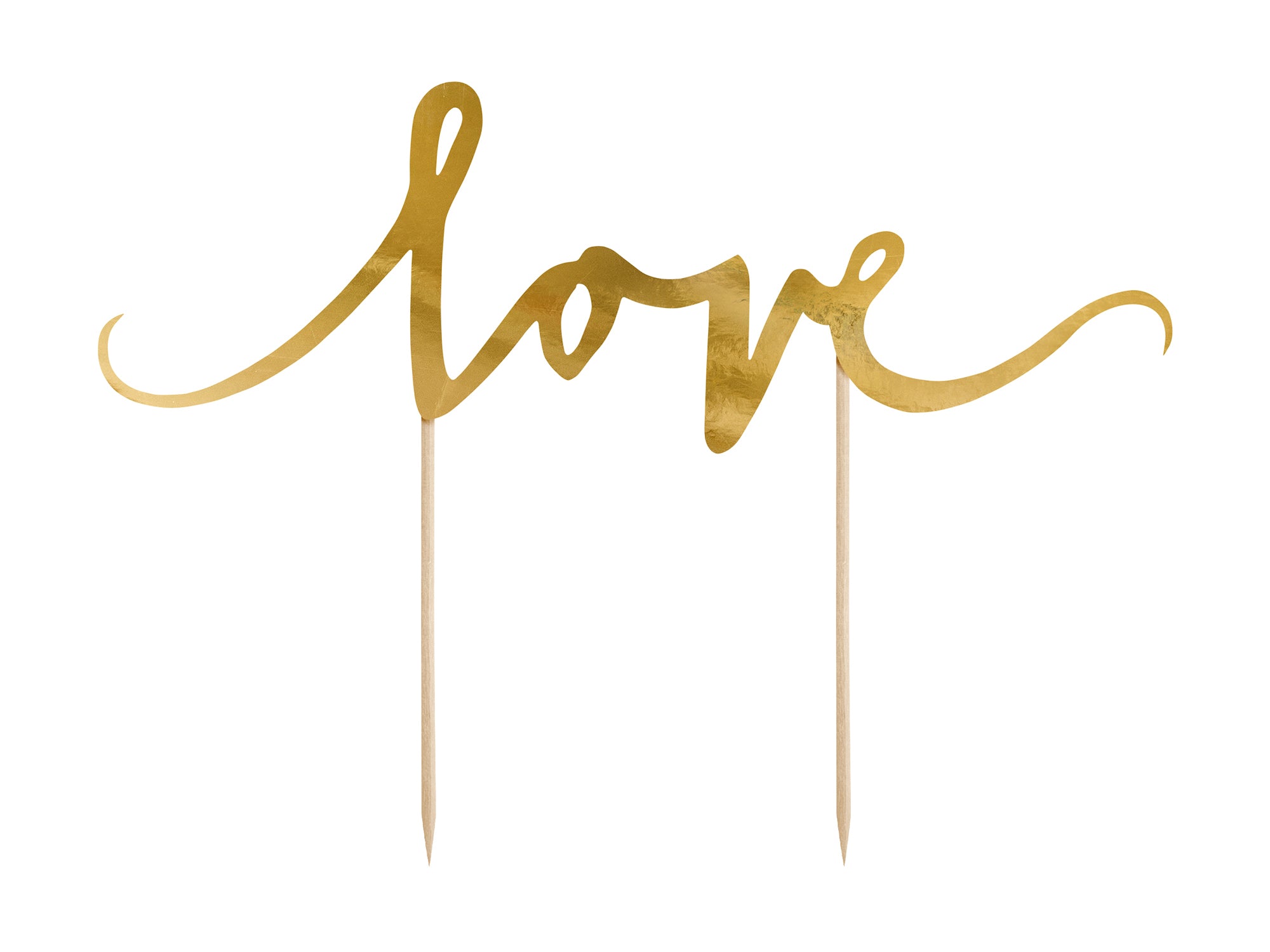Love Cake Topper Gold