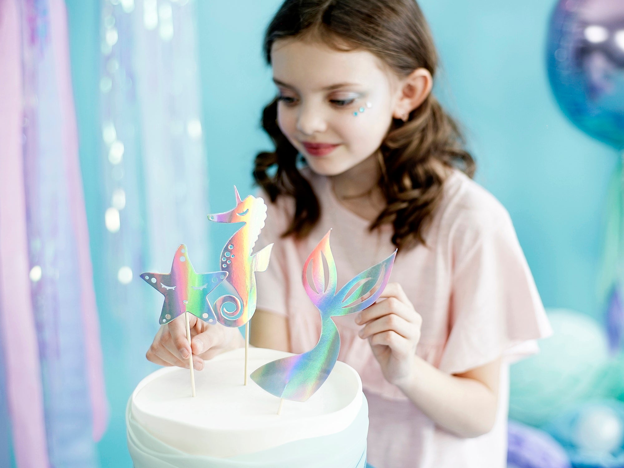 Mermaid Cake Toppers for kids party