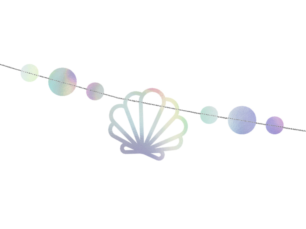 Mermaid Iridescent Shell Garland close-up