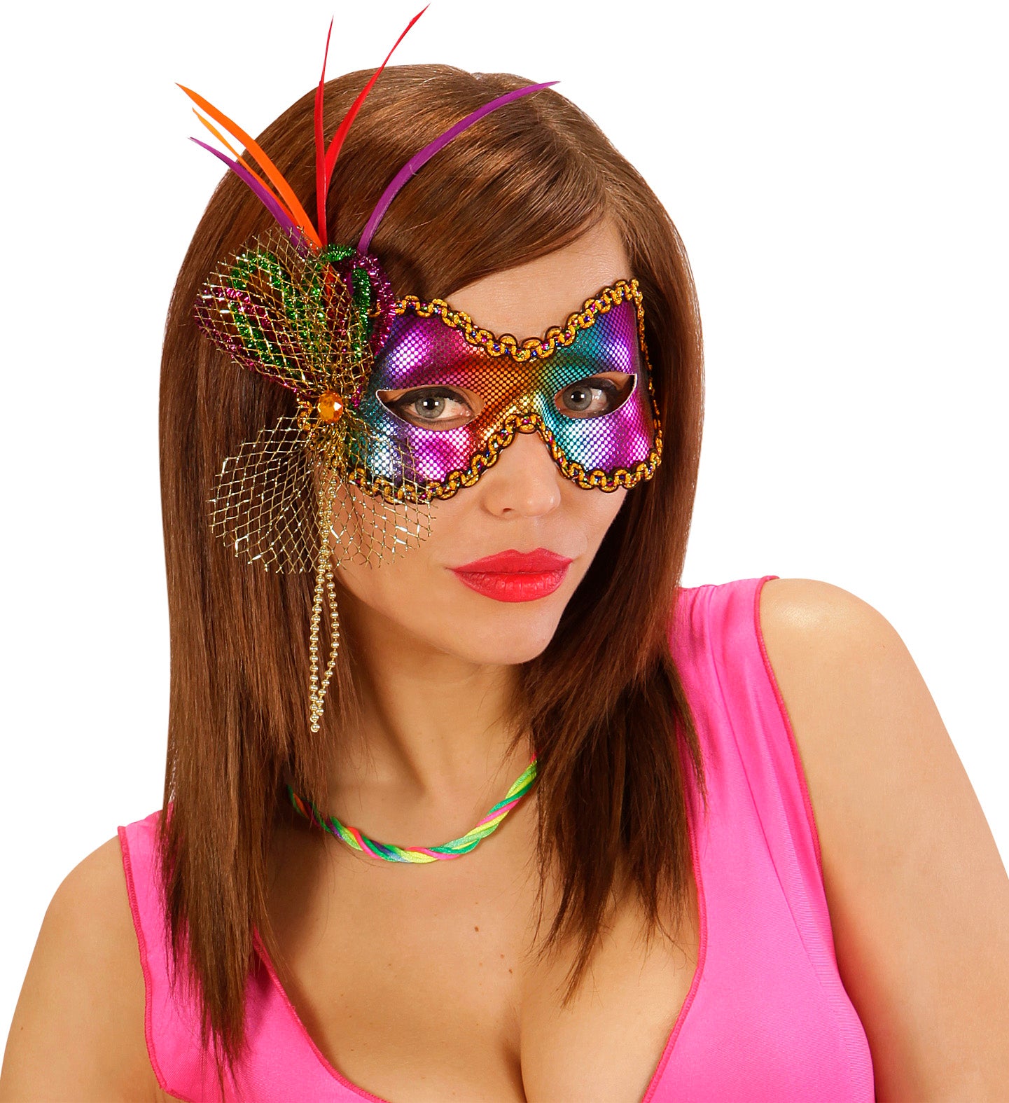 Metallic Rainbow Fidelio venetian Eye-mask