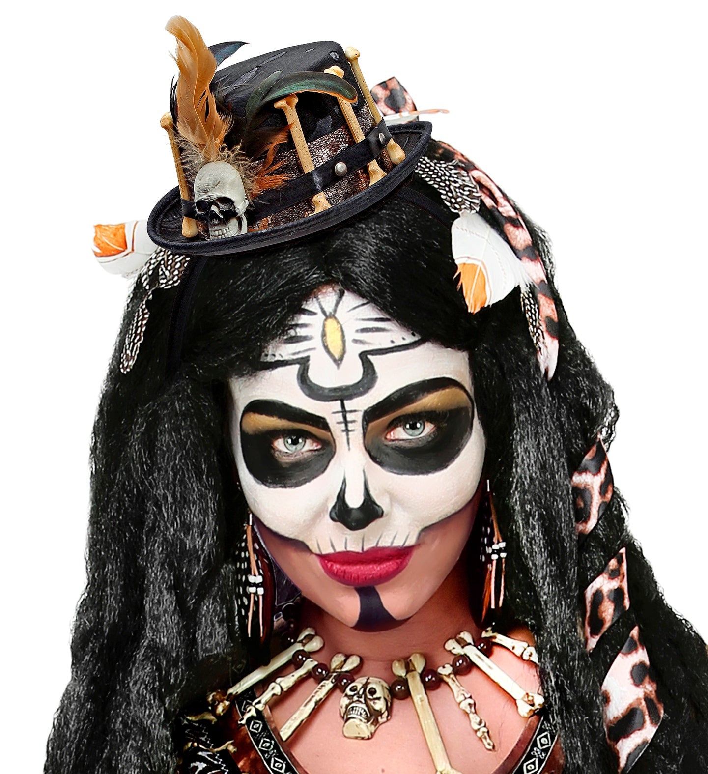 Mini Voodoo Witch Doctor Hat costume accessory