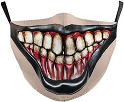 Monster Mouth Halloween Reusable Face Mask