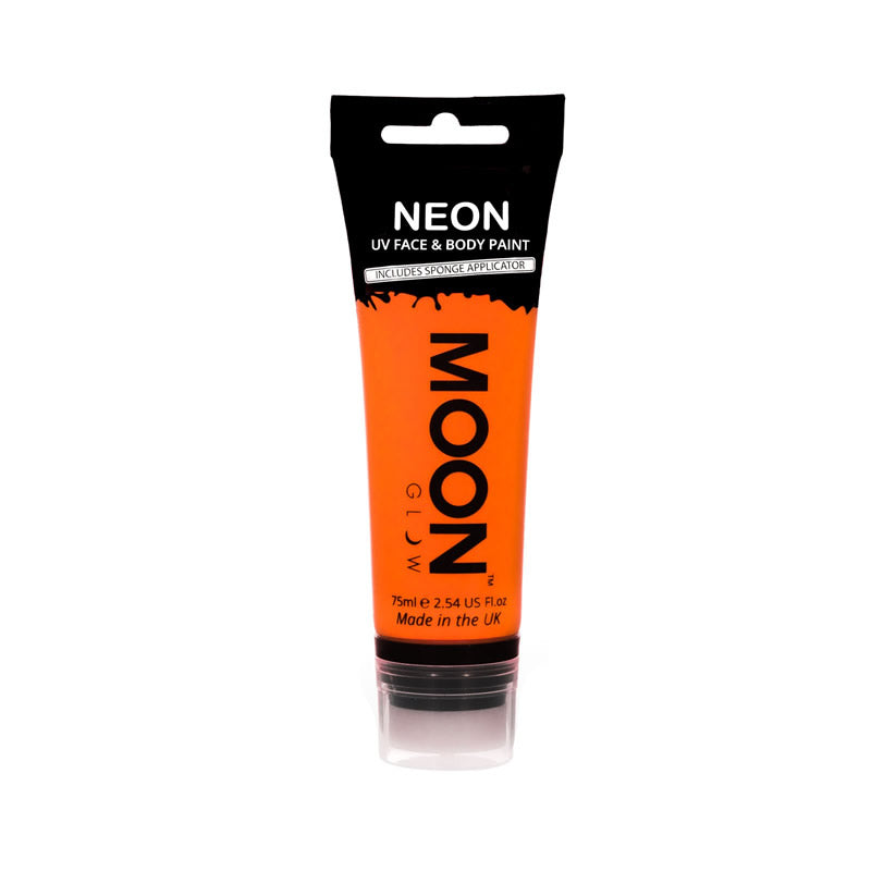 Large 75ml Neon UV Face & Body Paint Orange