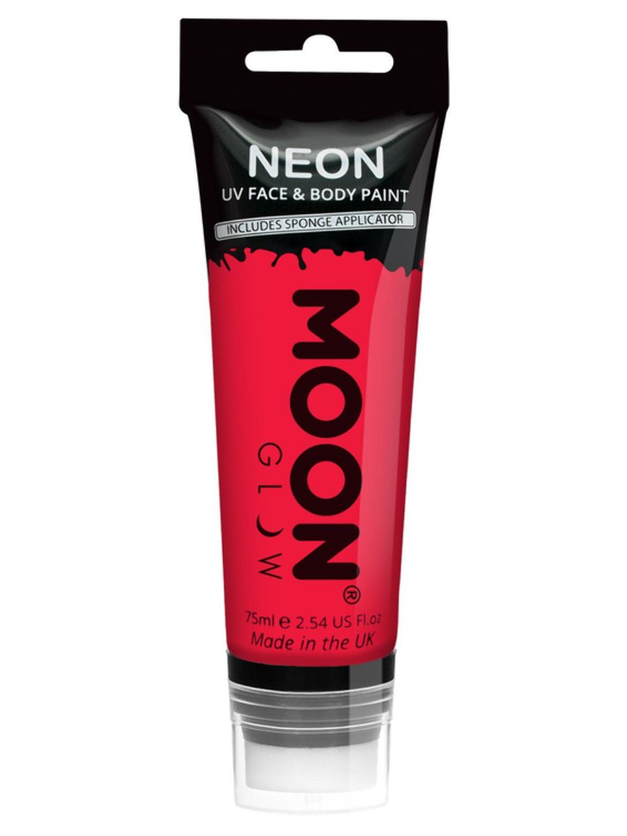 Moon Glow 75ml Neon UV Face & Body Paint Red