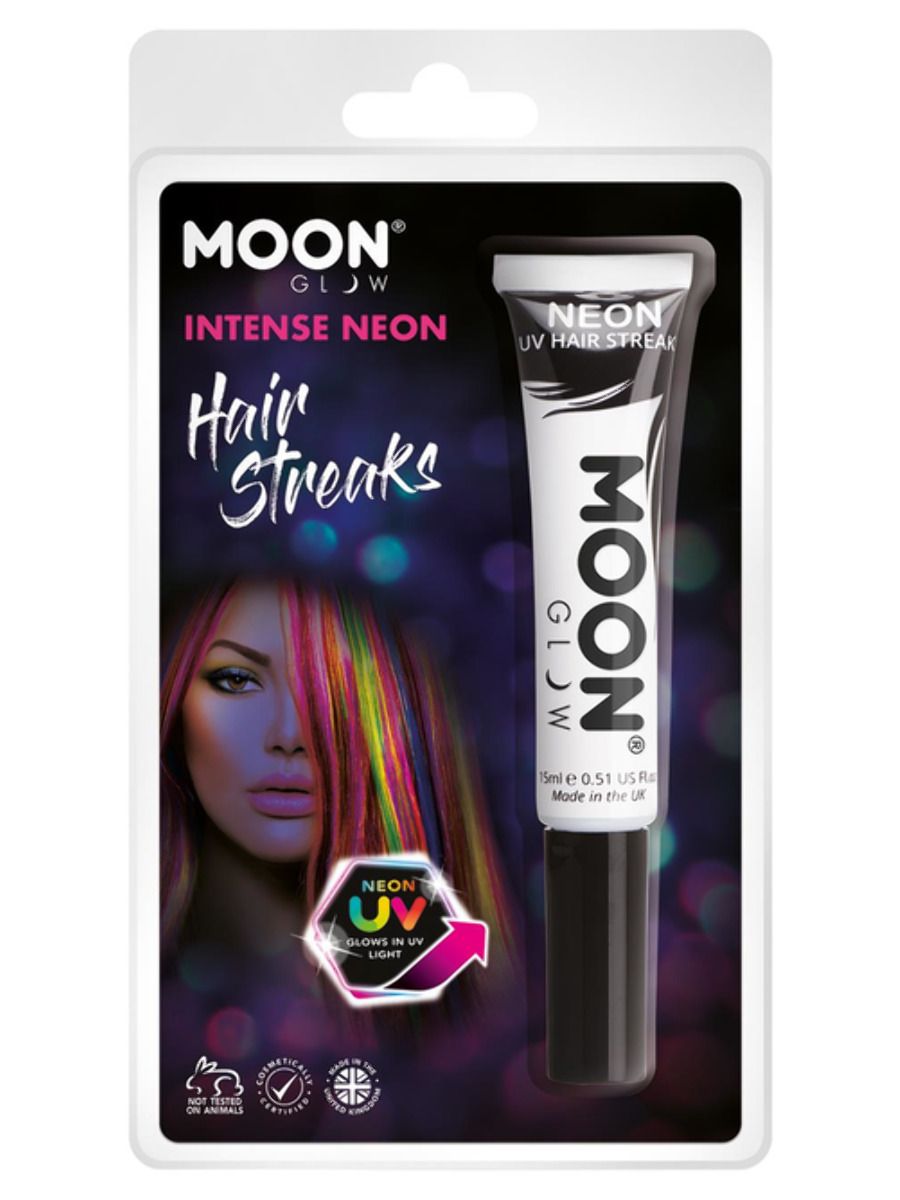 Moon Glow Intense Neon UV Hair Streaks White