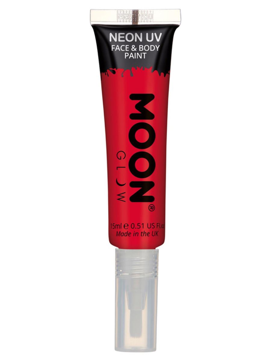 Moon Glow Intense Red Neon UV Face Paint 15ml