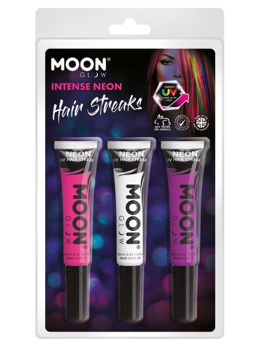 Moon Glow Intense UV Hair Streaks Pink White Purple