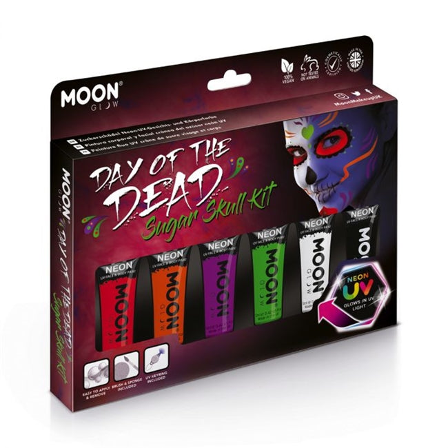 Moon Glow UV Day of the Dead Sugar Skull Boxset