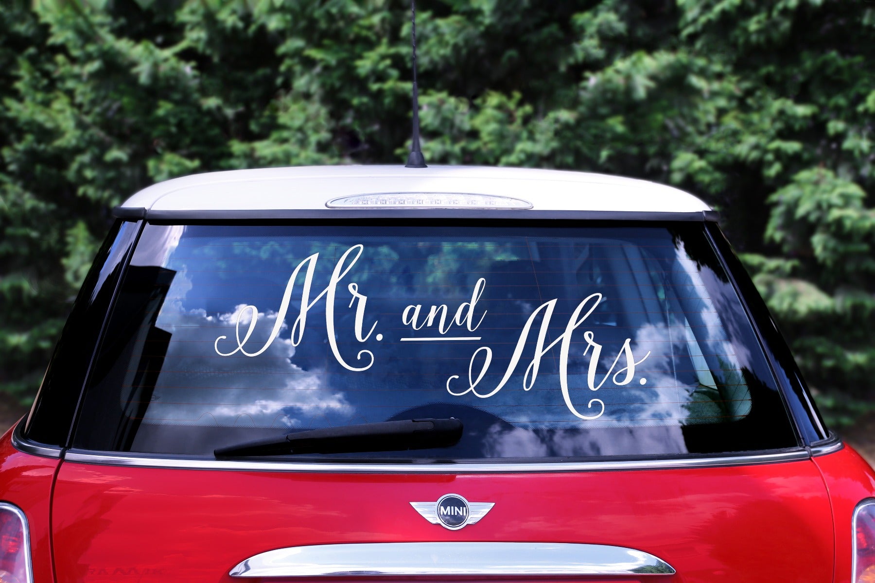 Mr & Mrs Car Sticker