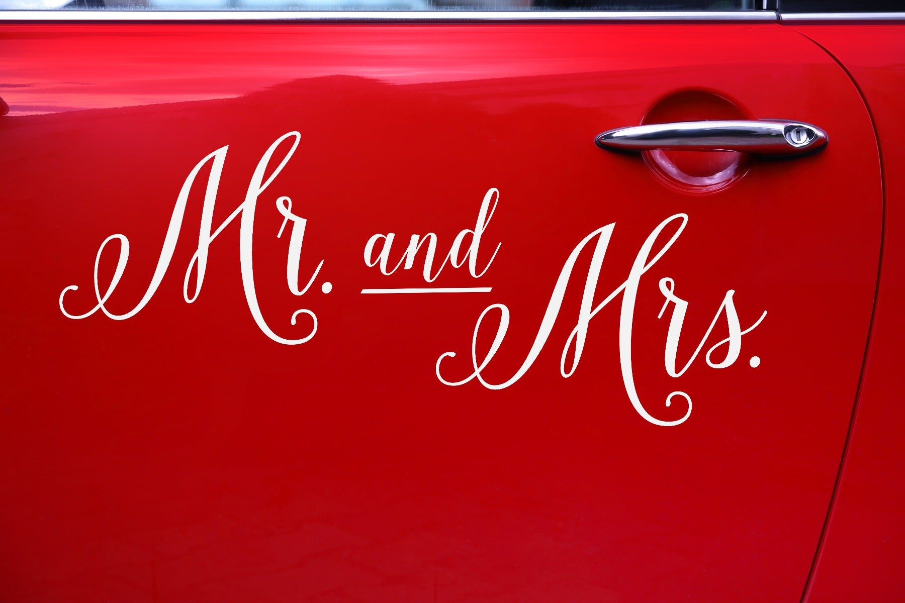 Mr & Mrs wedding Sticker for car