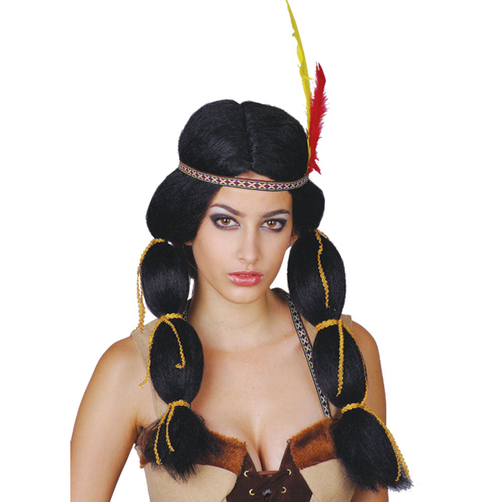 Native American Indian princess fancy dress wig