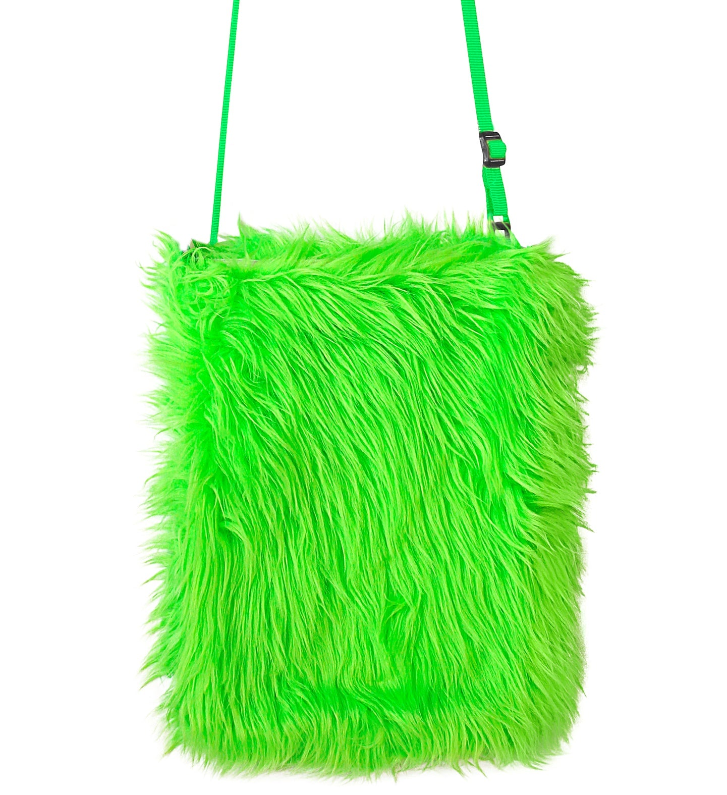Neon Green Plush Handbag