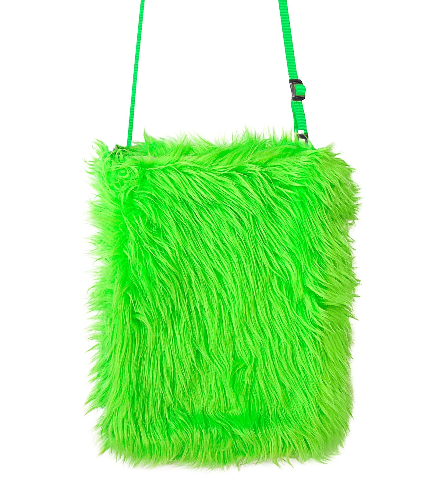 Neon Green Plush Handbag