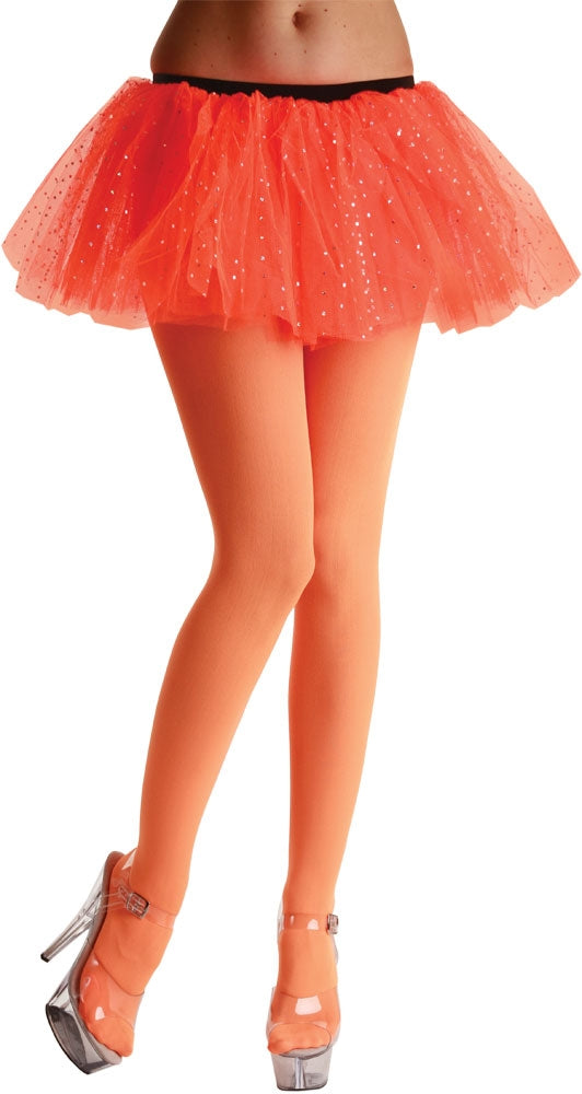 Ladies Opaque Neon Orange Tights