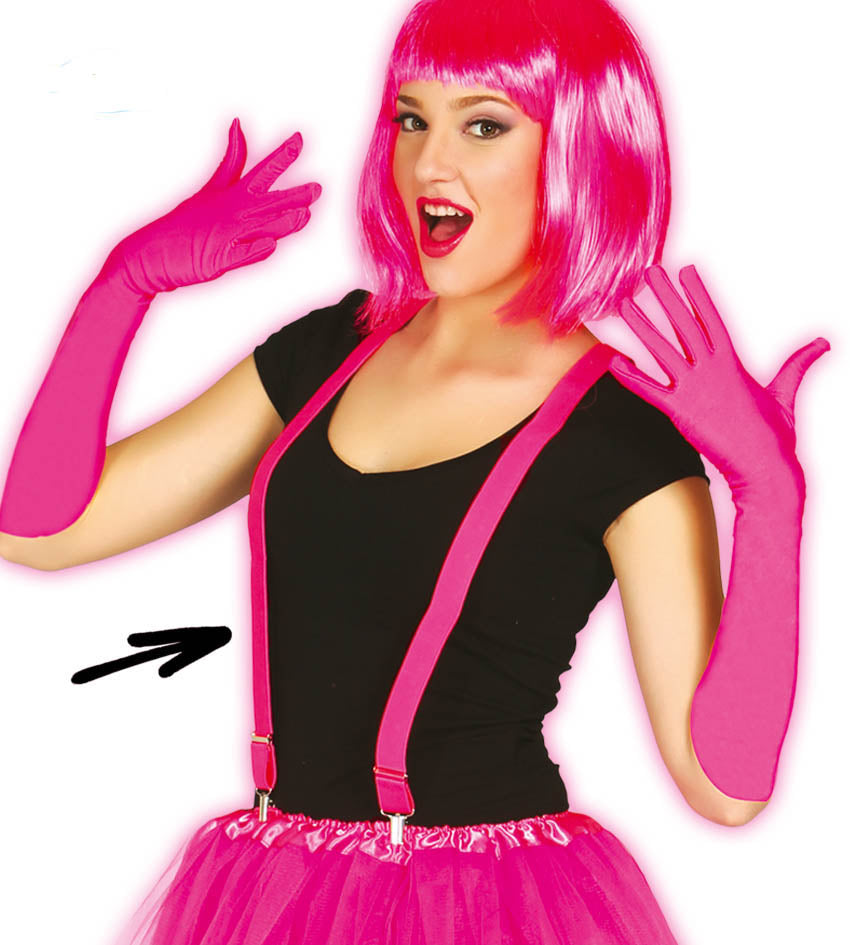 Neon Pink 1980's Braces