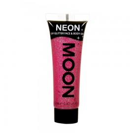 Moon Glow 12ml Glitter Gel UV Ruby Pink