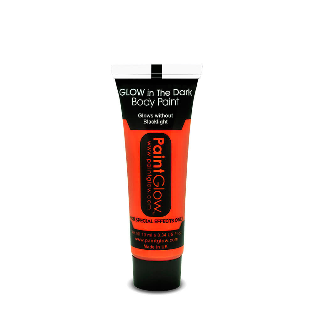 Paintglow Glow in The Dark 10ml UV Face & Body Paint Orange