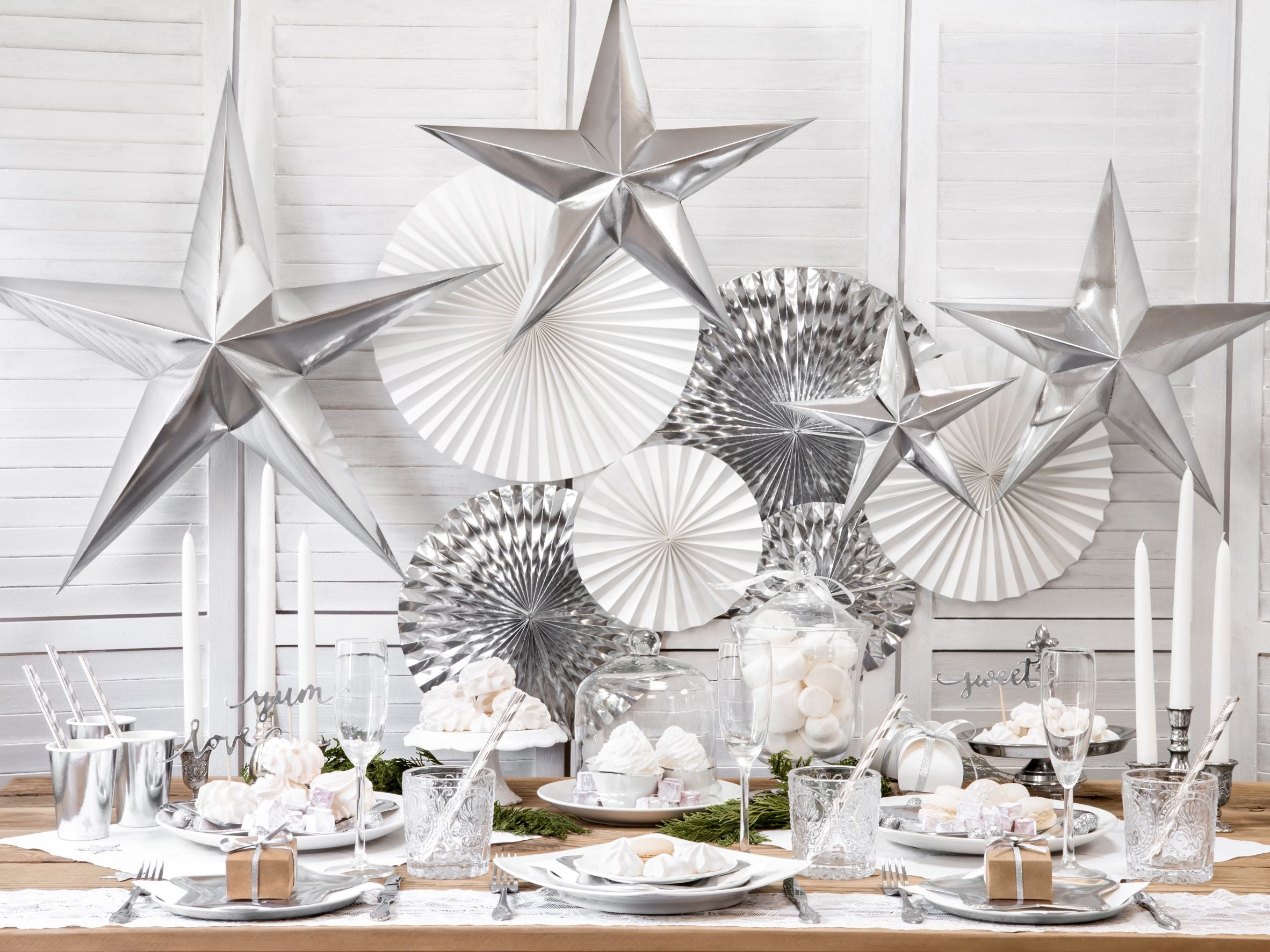 Silver Star Hanging Decoration