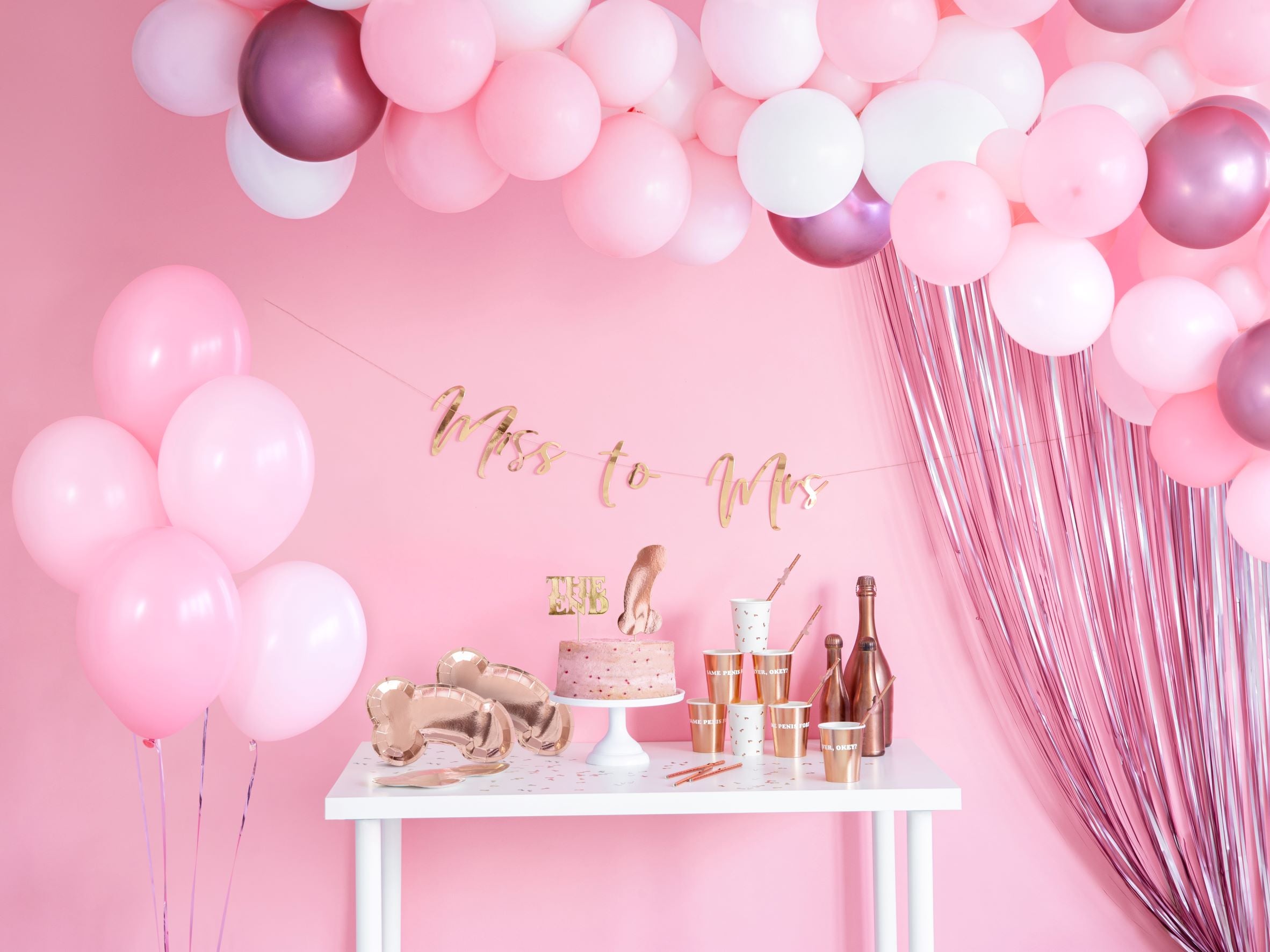 Party Curtain Rose Gold for hen party