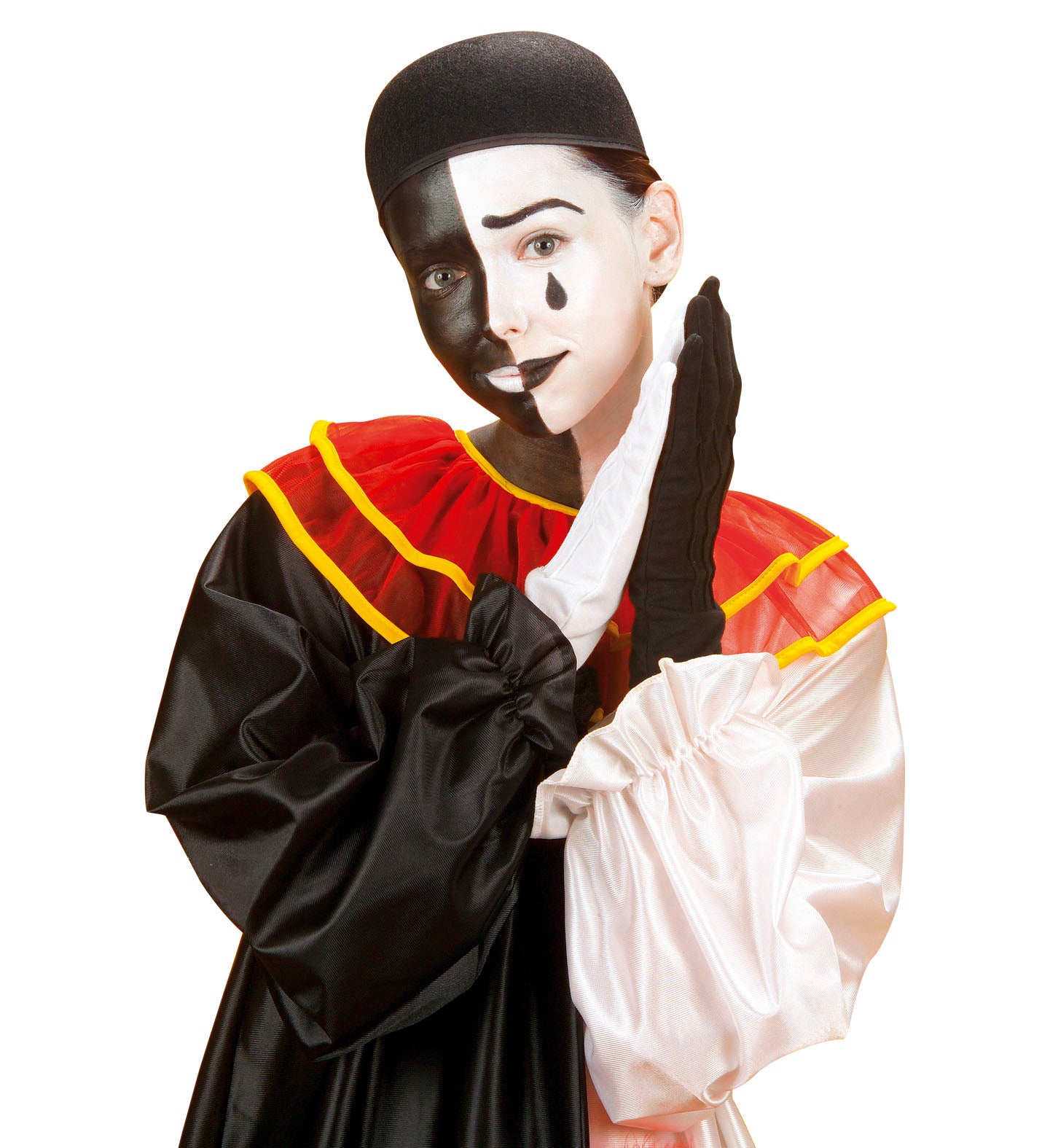 Pierrot black Hat or skullcap