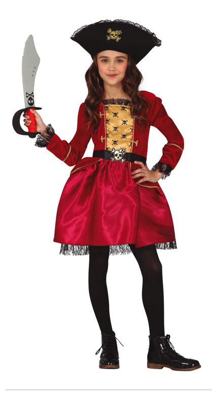 Pirate Princess Red Costume Girl