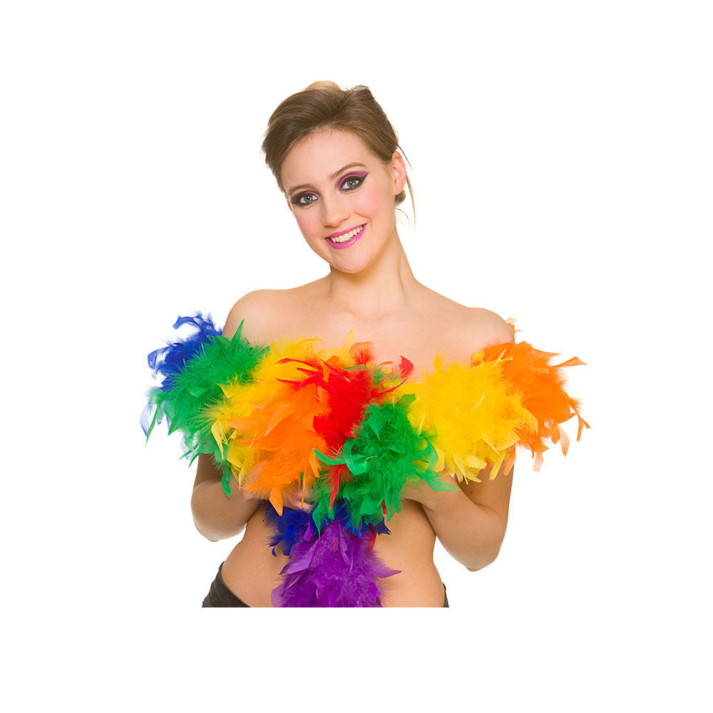 Rainbow Feather Boa