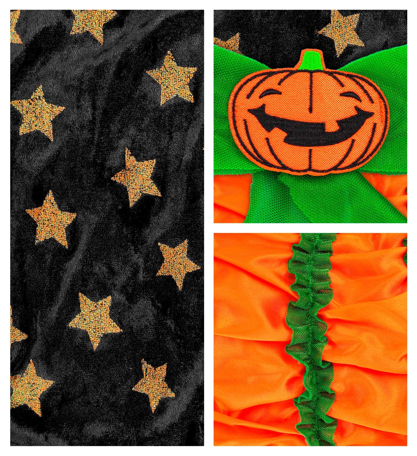 Pumpkin Witch Costume Child closeup