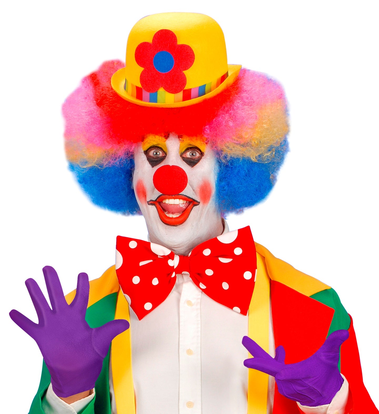 Purple clown Gloves Adult