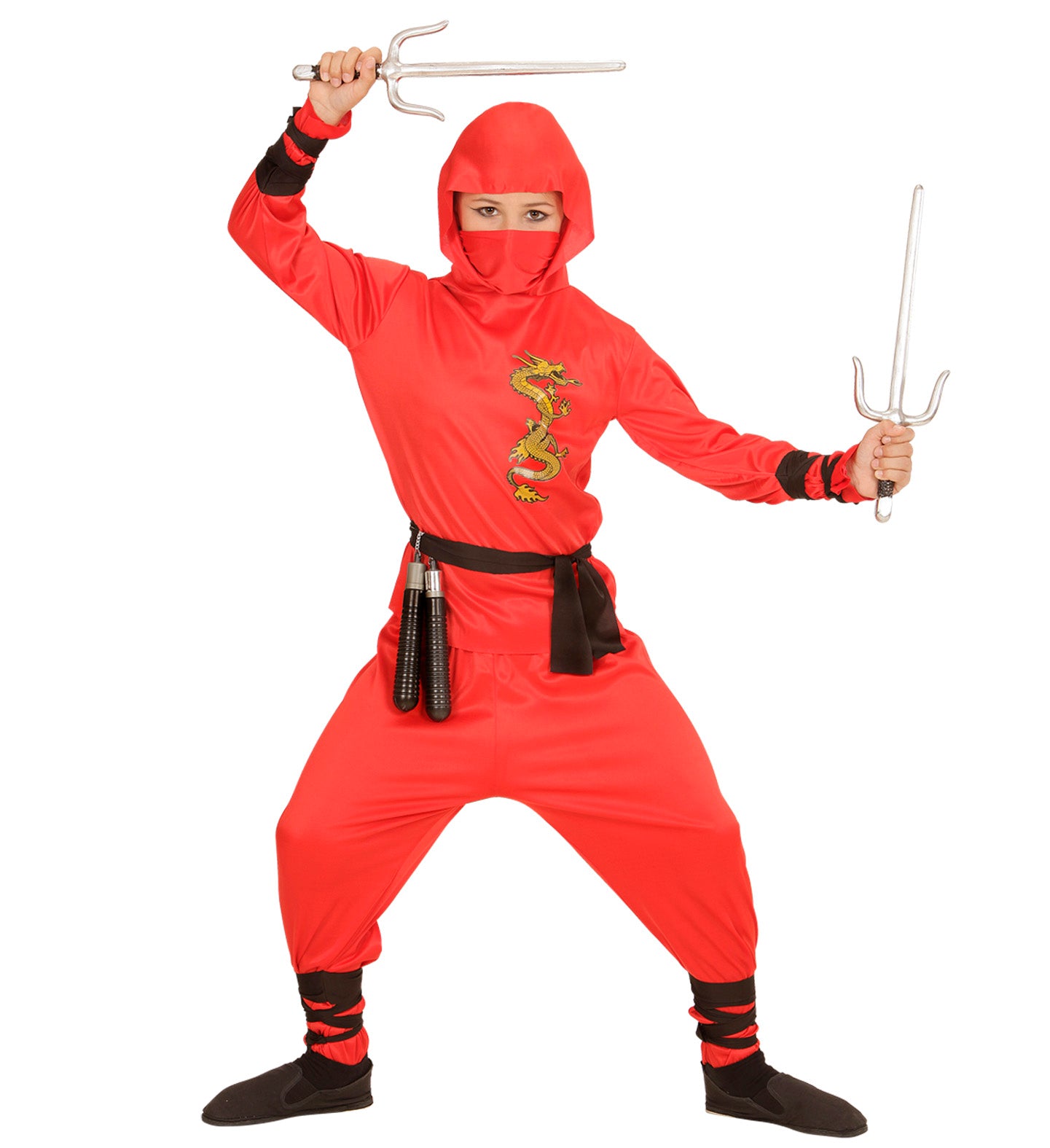 Red Dragon Ninja Costume kids