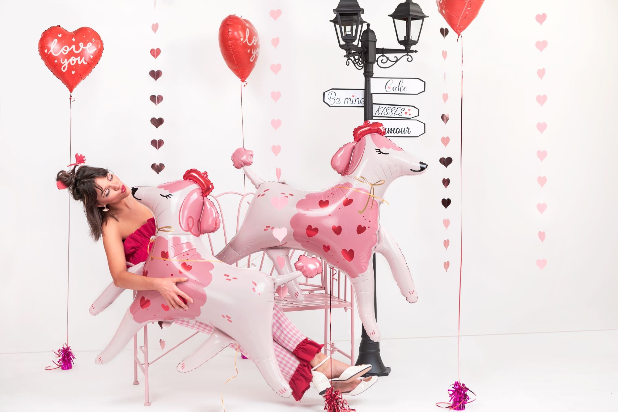 Rose Gold Hearts Valentines Party decoration