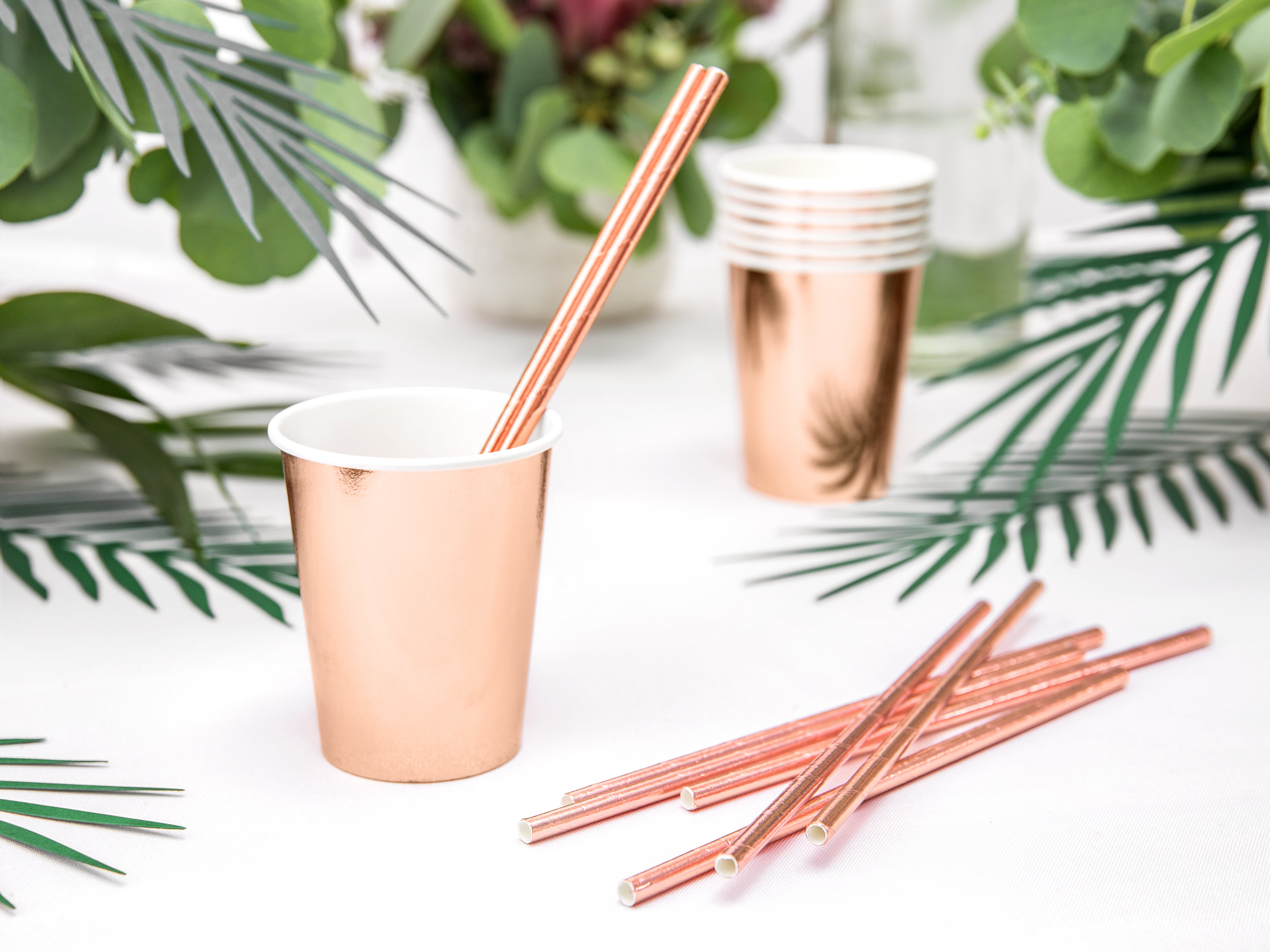 Rose Gold Metallic Paper Cups