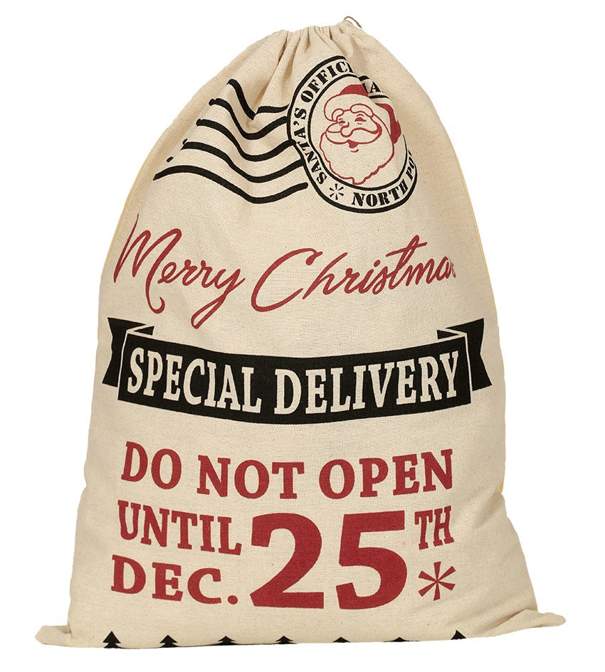 Santa Claus cloth Sack White