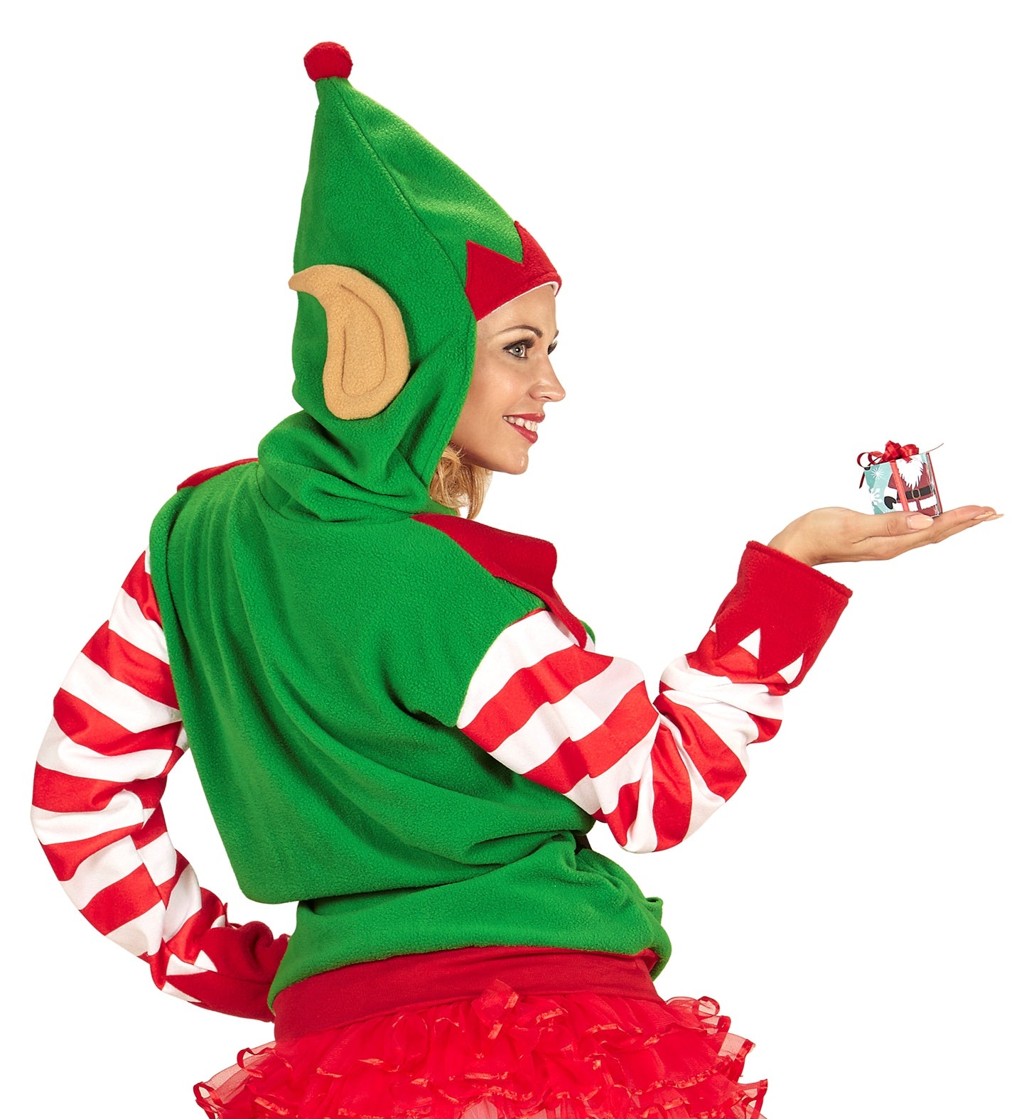 Santa Little Helper Elf Hoodie back view