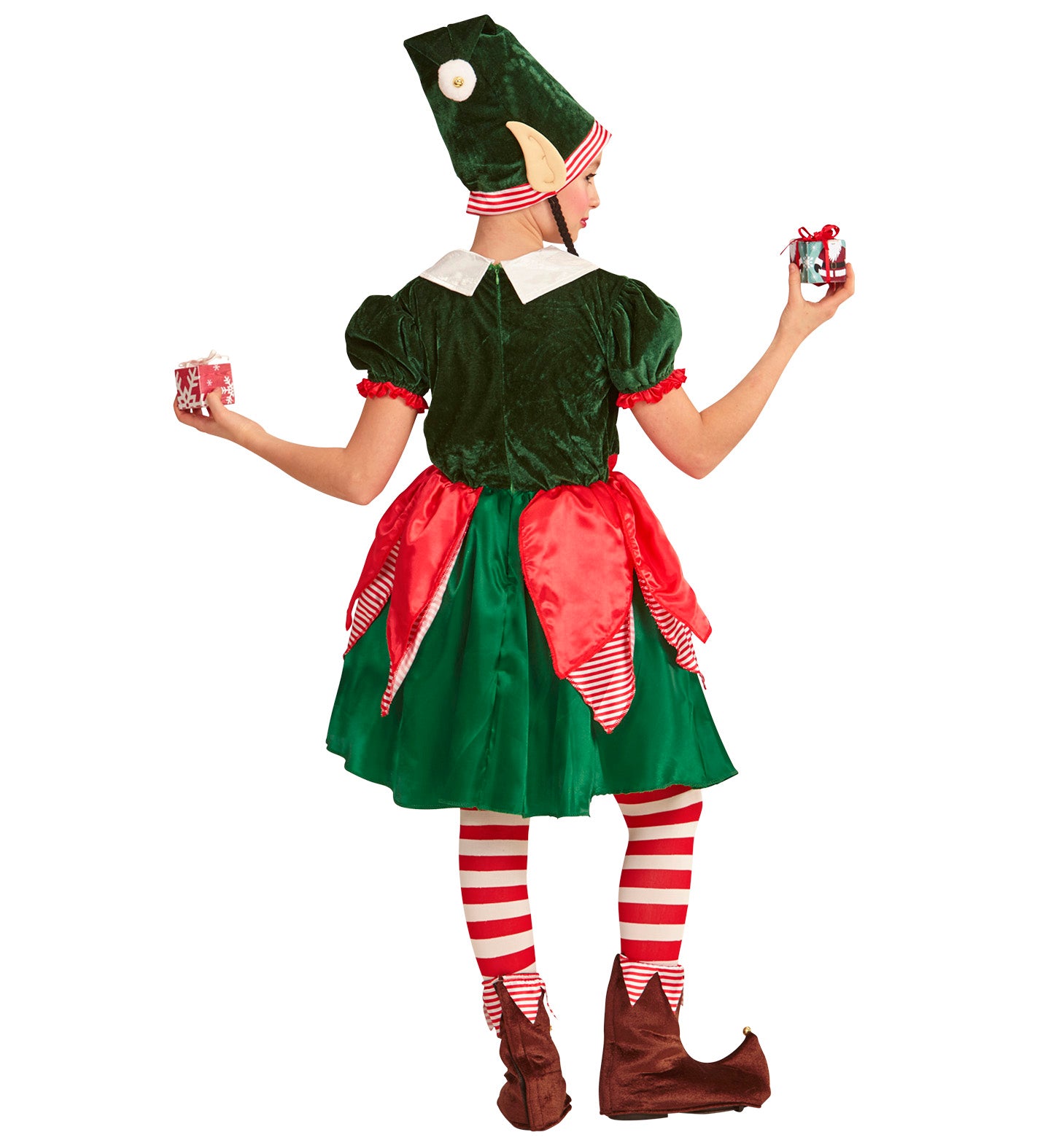 Santa's Little Helper Costume Girl rear